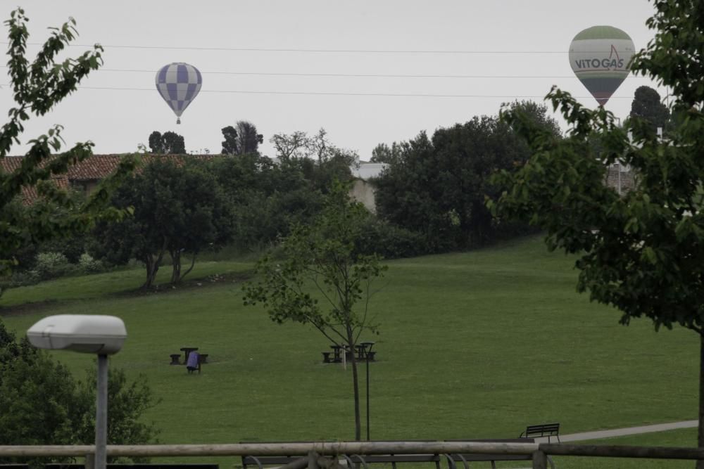 Segunda jornada, hoy viernes, de la regata de globos aerostáticos en Gijón.