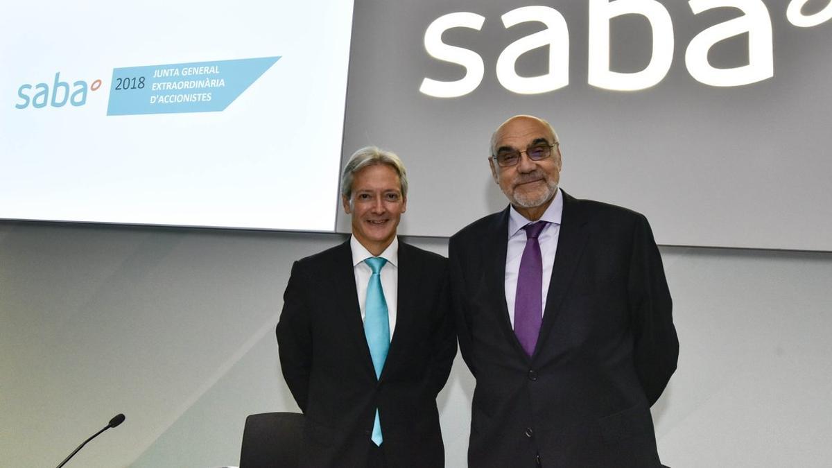 El Presidente de Saba, Salvador Alemany y el Consejero Delegado, Josep Martínez Vila.