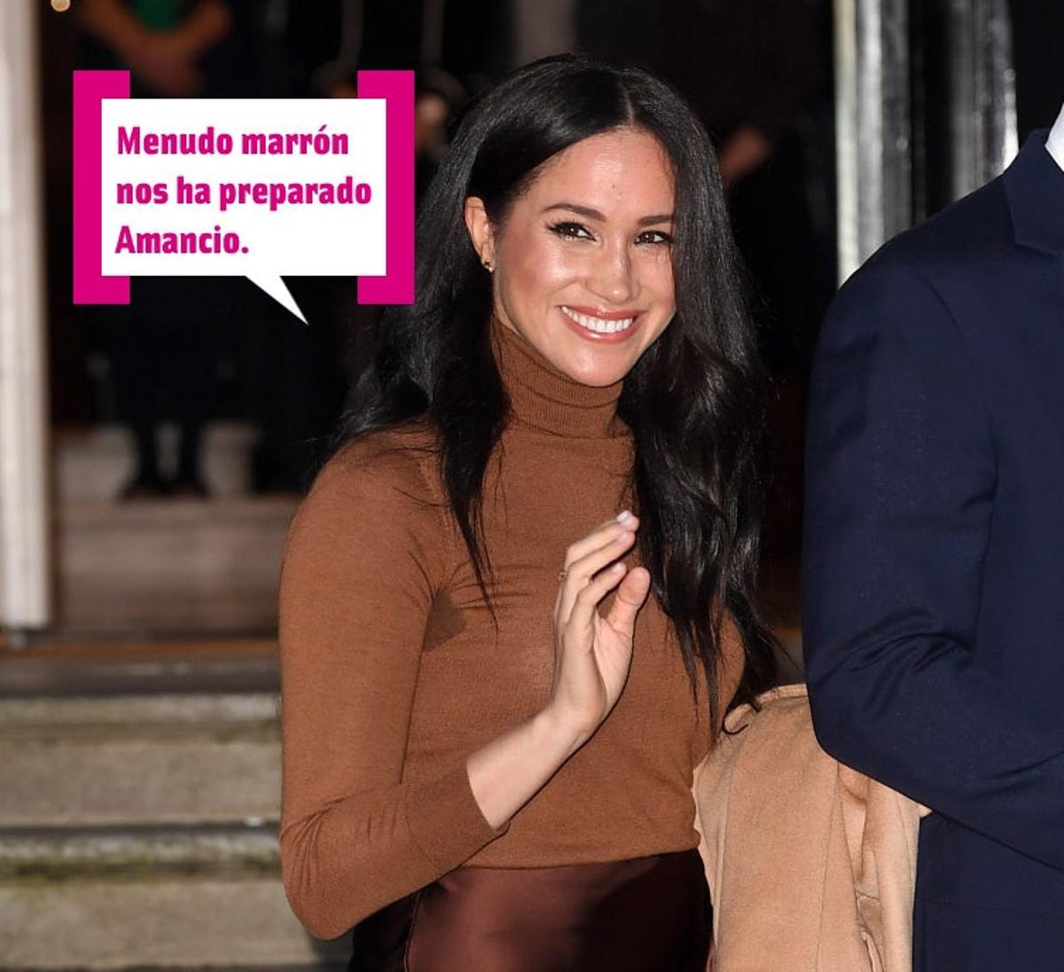Meghan Markle y su look marrón de 10