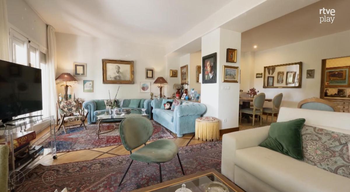 El comedor principal de la vivienda de Antonio Carmona