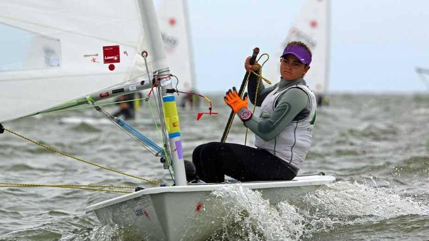 Paula Lissorgues durante la competición en Medemblik