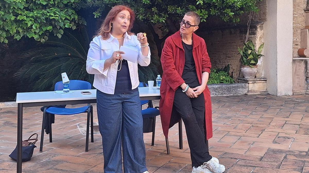 Andreina Fuentes y Rebeca Plana, en la charla ofrecida el miércoles en la Casa del Bou.