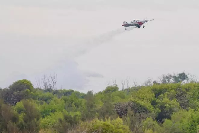 Así trabajan los helicópteros y medios aéreos para apagar el fuego en El Saler