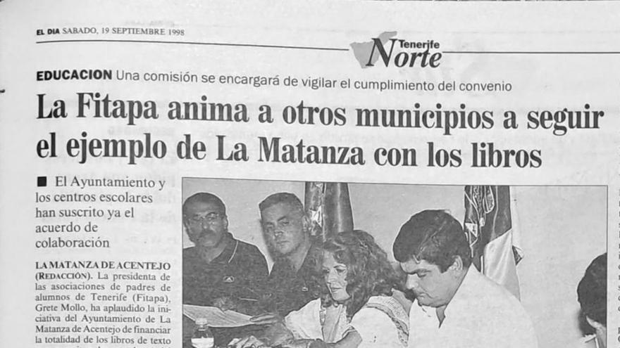 Noticia de EL DÍA del 19 de septiembre de 1998.