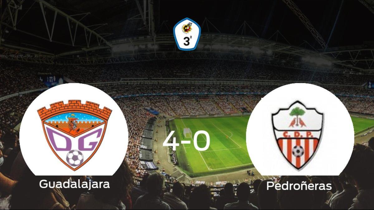 El Guadalajara consigue la victoria ante el Pedroñeras con una goleada (4-0)