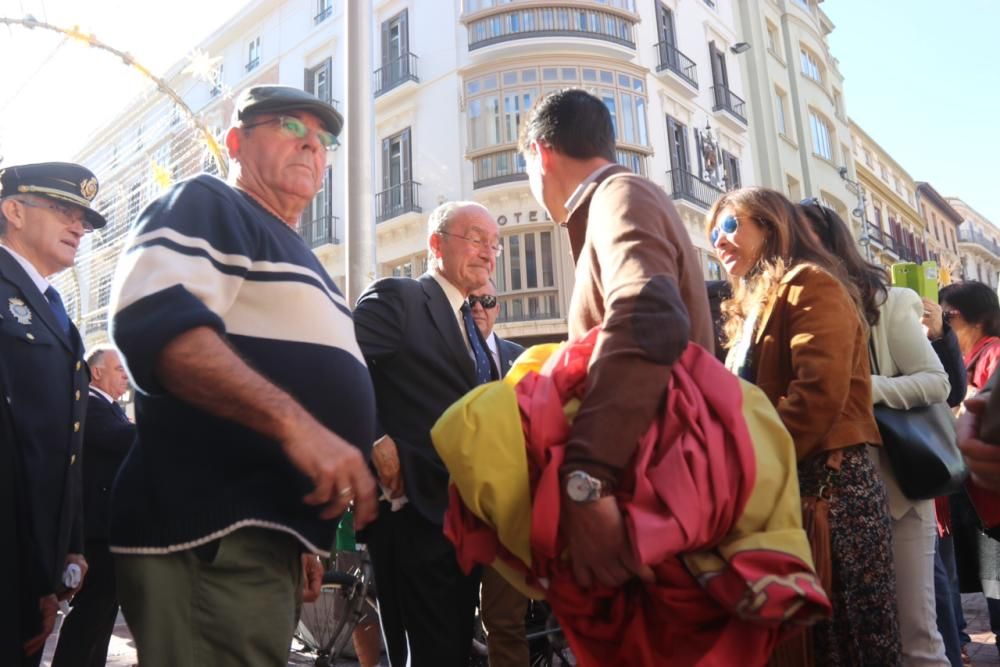 Accidentada celebración del Día de la Constitución en Málaga.