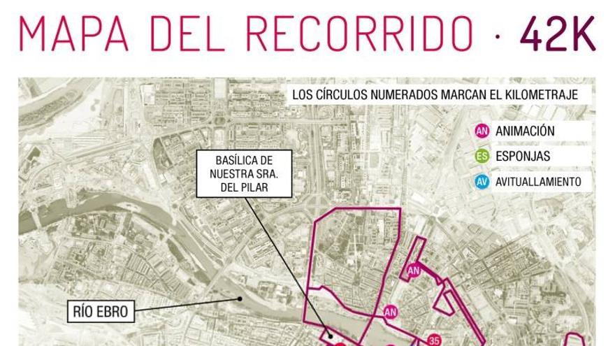 Desvíos de 23 líneas de autobús mañana por la Maratón Ciudad de Zaragoza