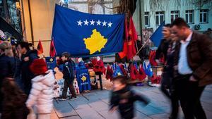 Kosovo se prepara para celebrar los 10 años de independencia, en una imagen tomada este viernes 16 de febrero.