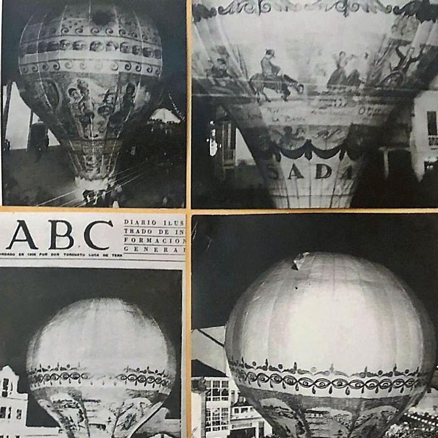 Imágenes del globo de Betanzos de los años sesenta.