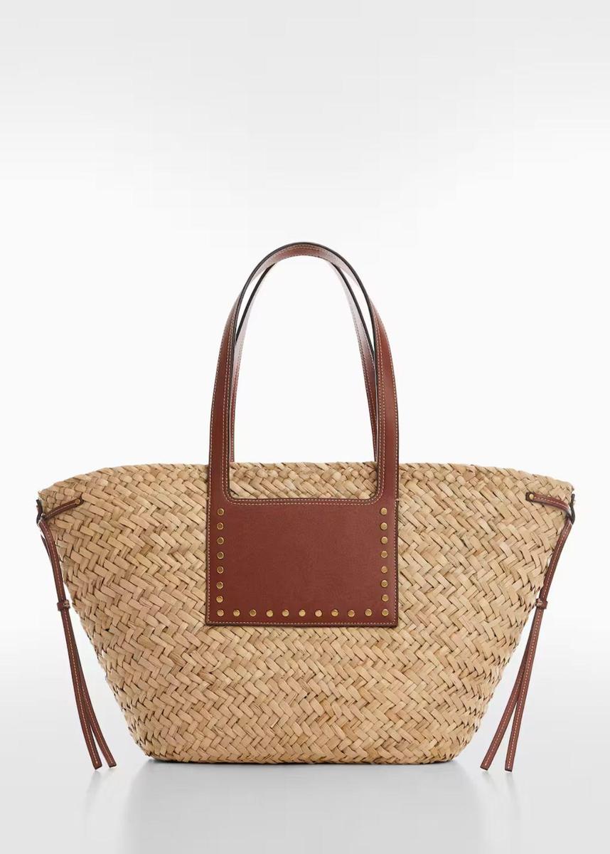 Bolso mimbre mango sale