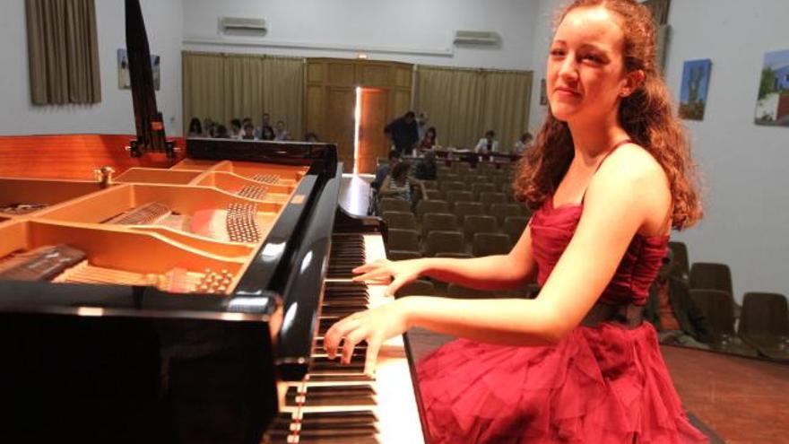 Andrea Zamora Gumbao, antes de participar en el concurso de piano de Ibiza.