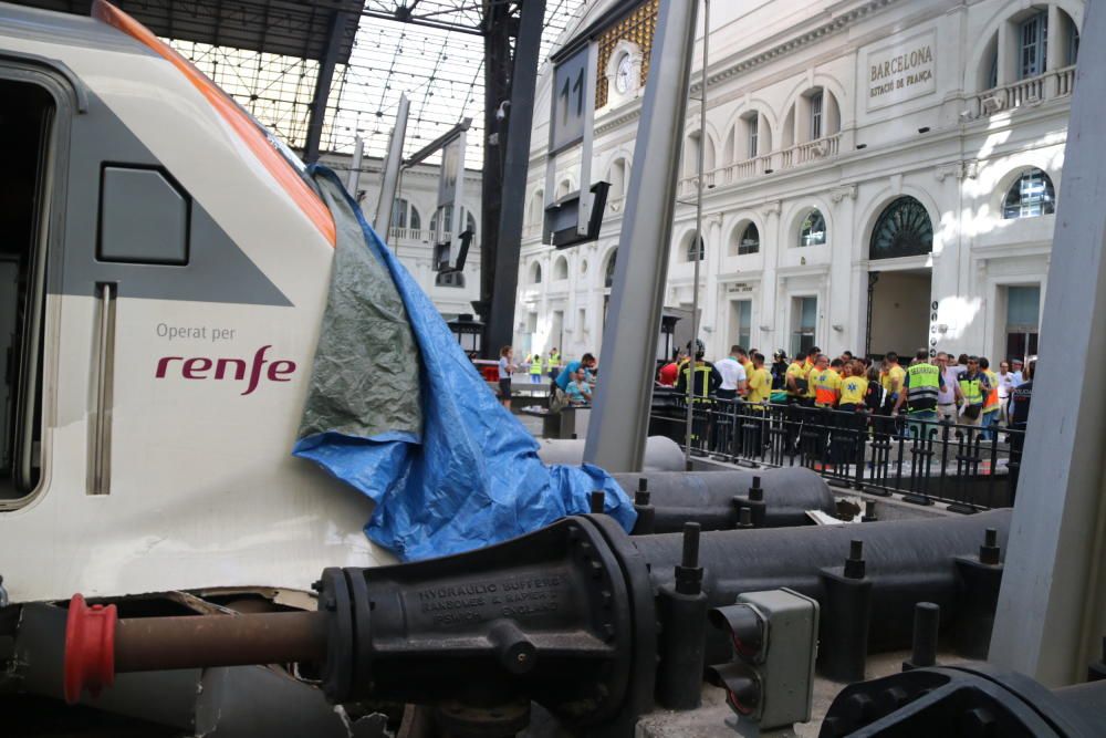 Accident de tren a l'Estació de França