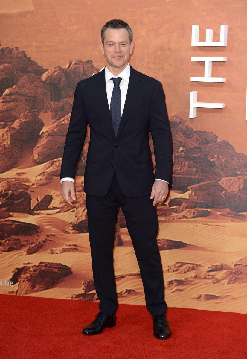 Matt Damon en el estreno de la película 'Marte'