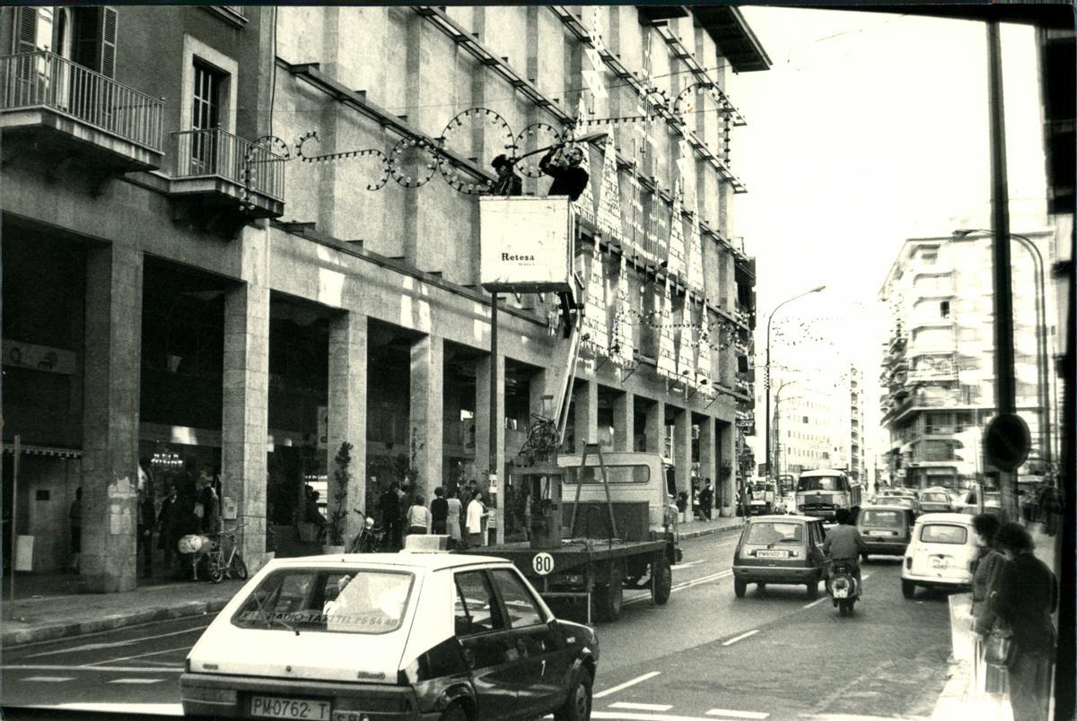 Así eran antes la luces de Navidad de Palma