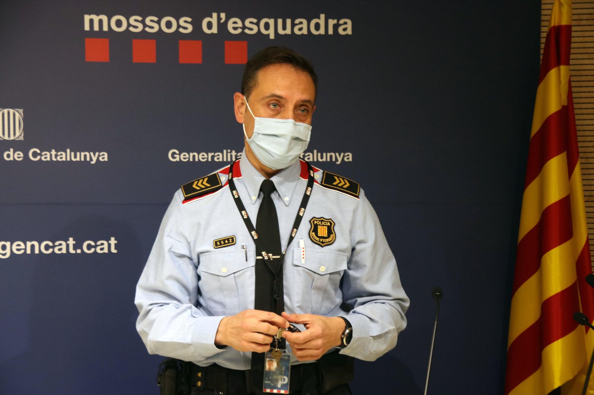 Imagen del subinspector Sergi Martínez, del 'Àrea tècnica de proximitat i seguretat ciutadana', el 7 de enero del 2021.