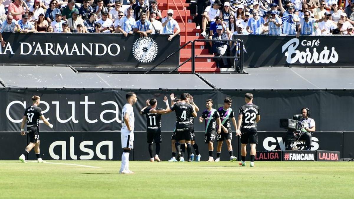 El Málaga CF firmó un magistral 1-4 en Ceuta.