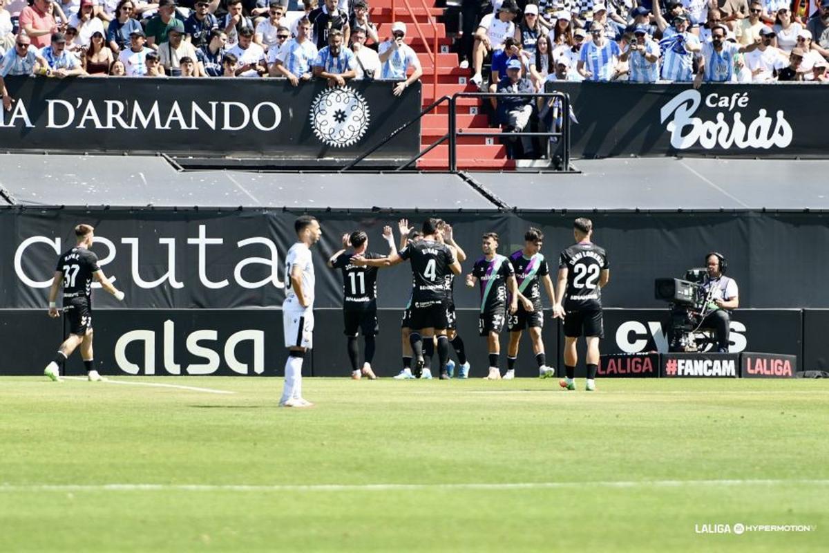 El Málaga CF firmó un magistral 1-4 en Ceuta.
