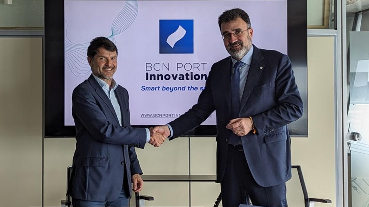 Lluís Salvadó, presidente de Fundación Port Innovation,  y Joan Cabezas, CEO de Nactiva.