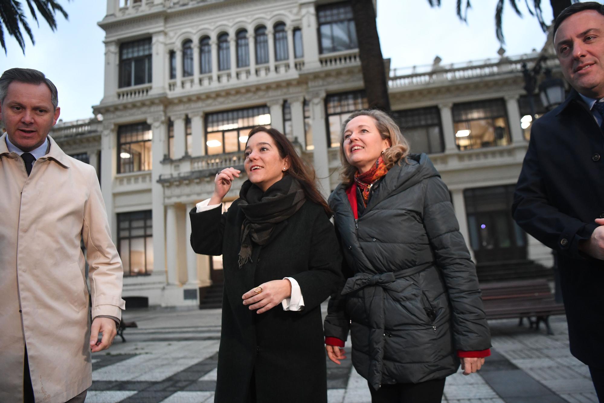 Nadia Calviño, en A Coruña tras la elección de la ciudad para albergar la Agencia de Inteligencia Artificial