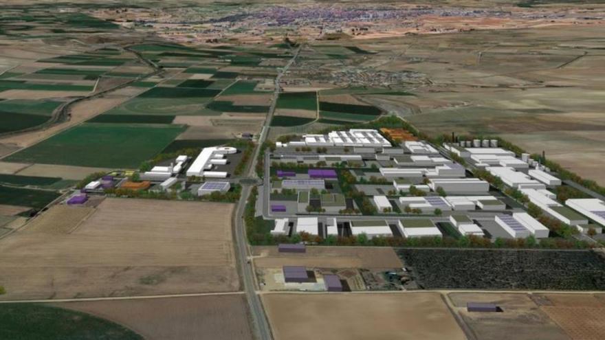 Perspectiva virtual del polígono industrial de Monfarracinos.