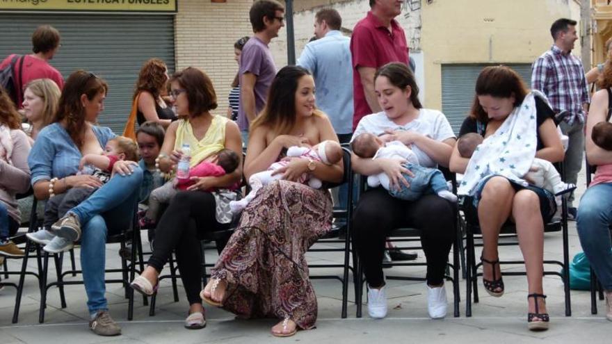 Un grup de mares donant el pit als seus fills nadons.