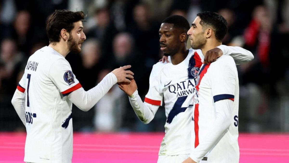 dembele entra para sentenciar al rennes con un doblete y el psg pone la mente en liverpool