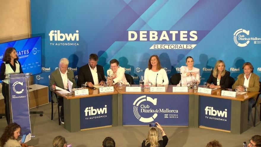 Los candidatos, en el debate de Diario de Mallorca.