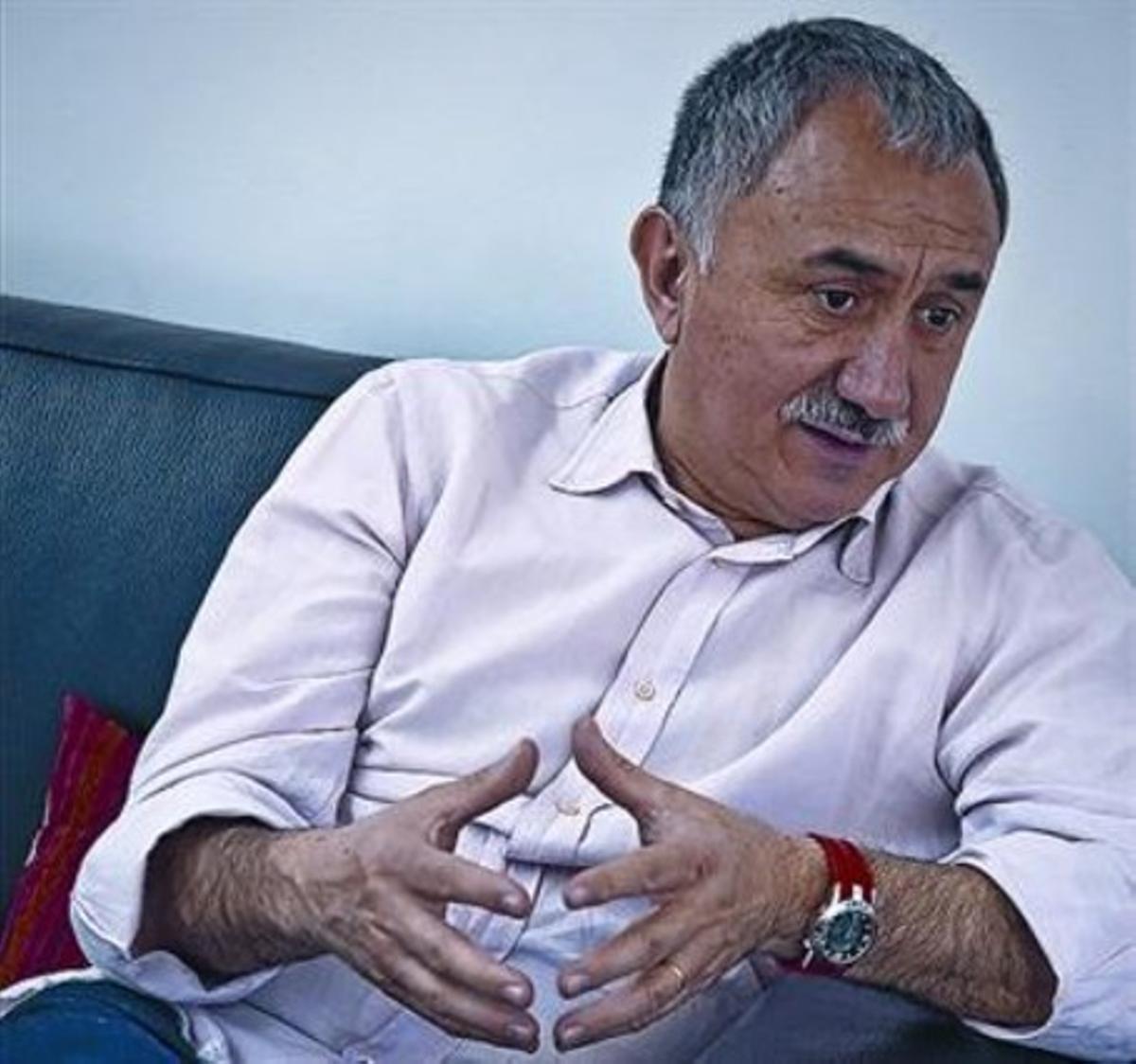Josep Maria Álvarez, a la seu d’UGT al Raval de Barcelona. Josep Maria Álvarez, a la seu d’UGT al Raval de Barcelona.