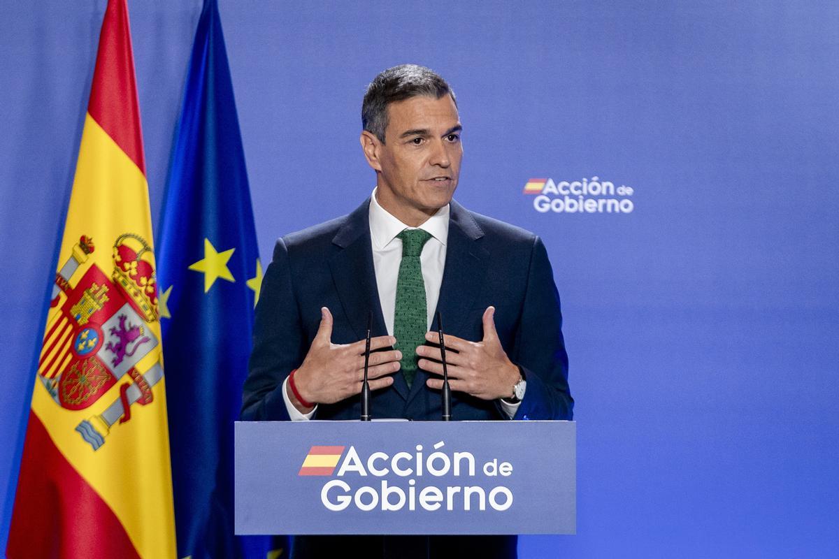 El presidente del Gobierno, Pedro Sánchez, durante su discurso de arranque del curso político el pasado miércoles.