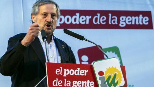 Willy Meyer (IU), durante un mitin en Sevilla.