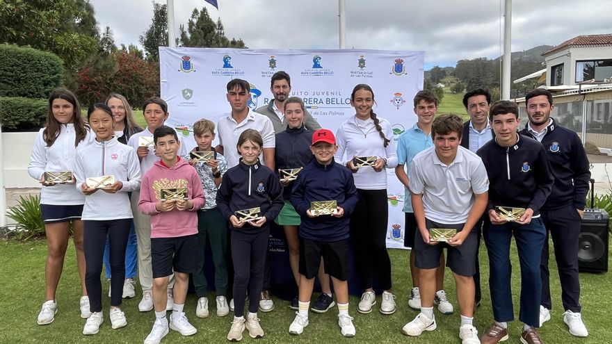 Sofía Henningsen y David Vega, vencedores de la segunda prueba del Circuito Rafa Cabrera Bello de golf