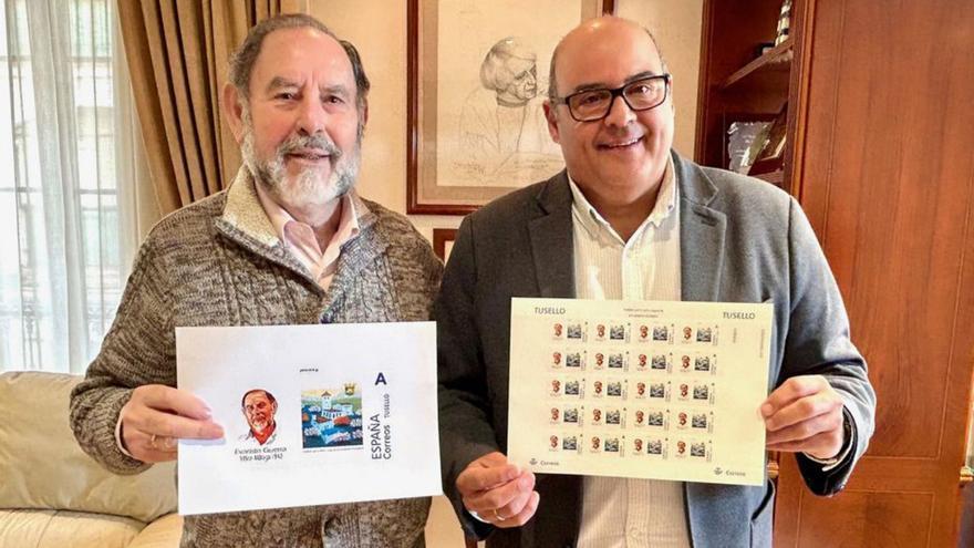 El pintor veleño Evaristo Guerra ya tiene un sello con su obra