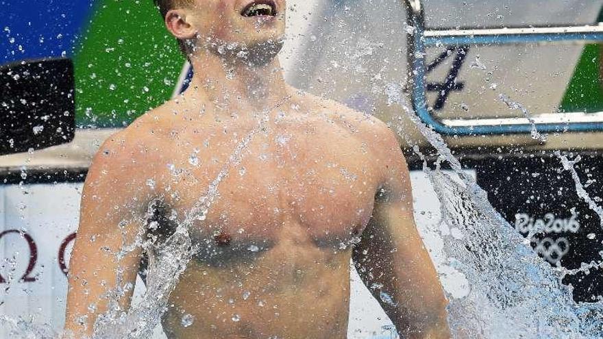 El Adam Peaty, tras venecer en la prueba de 100 braza.