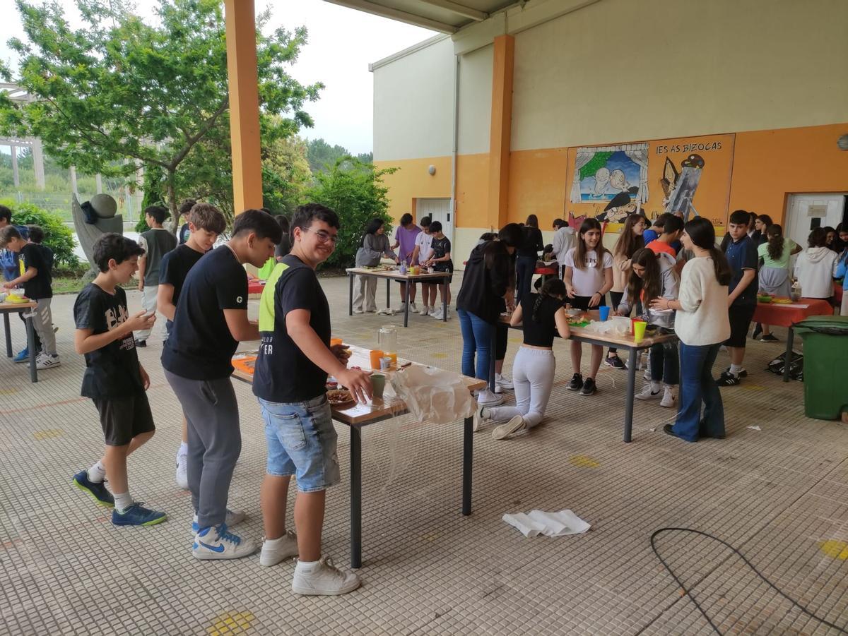 Actividades medioambientales en el IES As Bizocas, de San Vicente de O Grove.