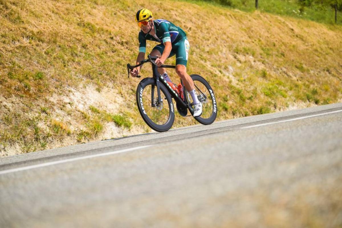 Pedersen, en la 17ª etapa del Tour.