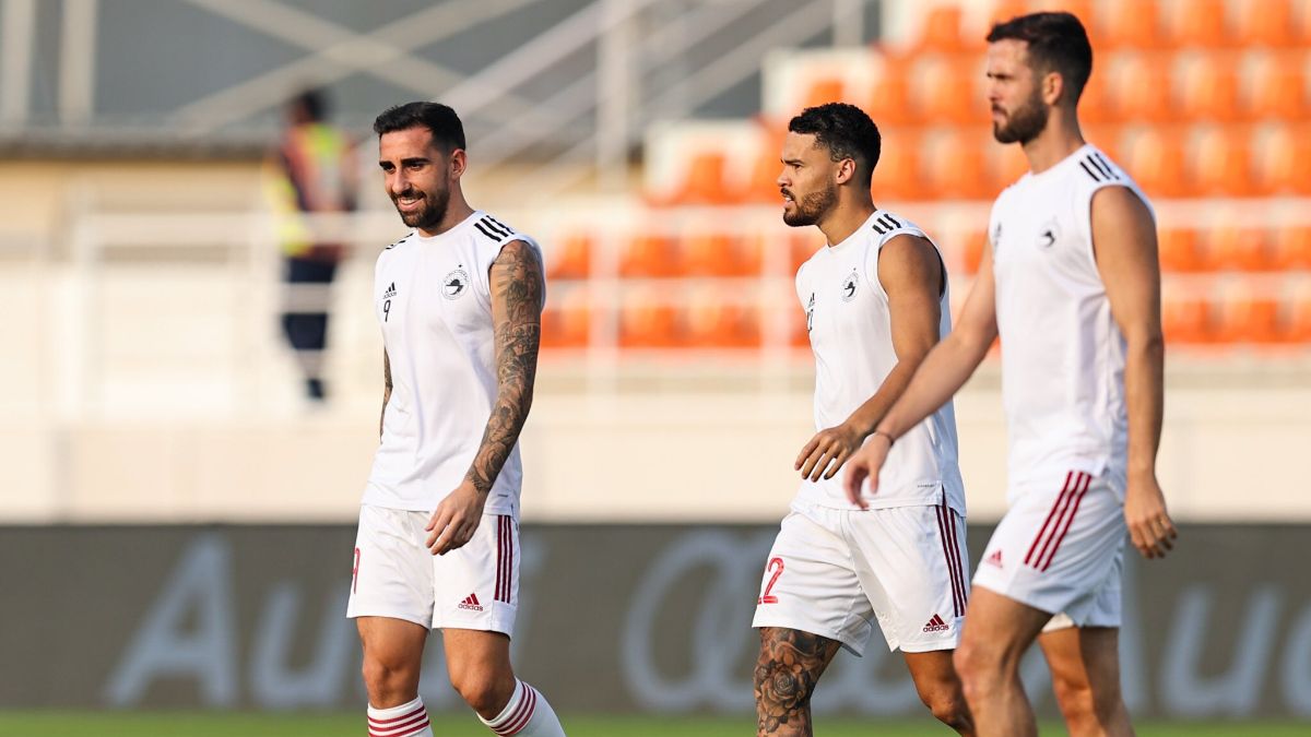 Miralem Pjanic y Paco Alcácer en el entrenamiento