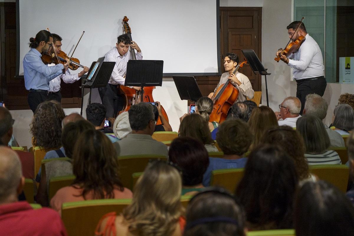El Quinteto de la Camerata Filarmónica Latinoamericana durante su actuación en el FIP Guadalquivir.