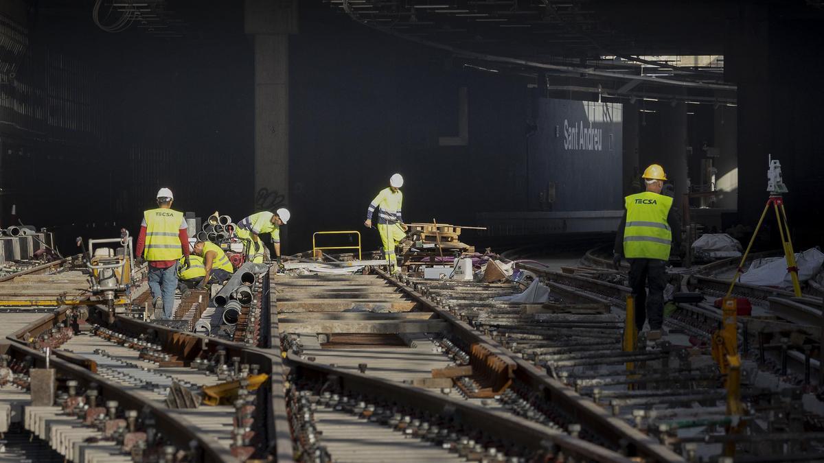 Las obras de la estación de la Sagrera avanzan a buen ritmo