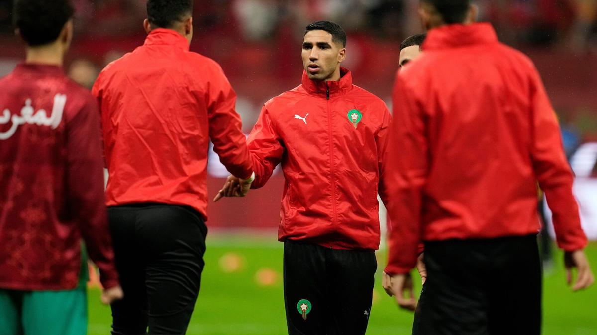 Achraf Hakimi, en la Copa África con Marruecos