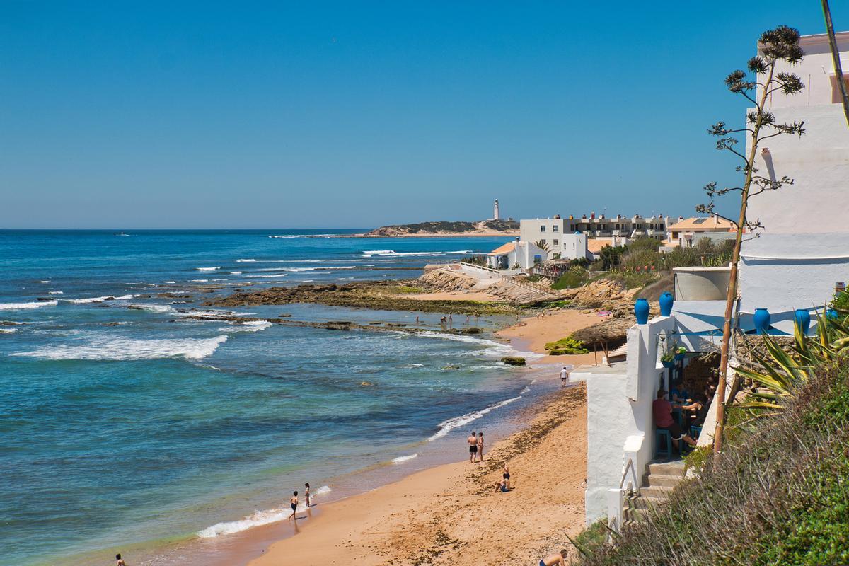 Playa de Los Caños de Meca, en la provincia de Cádiz, España