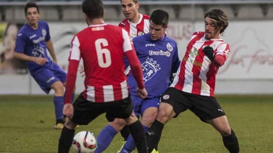 Aarón y Álvaro, en el encuentro de ida ante el Cristo Atlético.