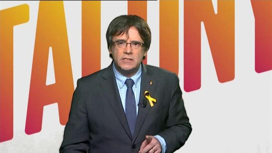 Puigdemont participa desde Bruselas en el cierre de campaña de Junts per Catalunya