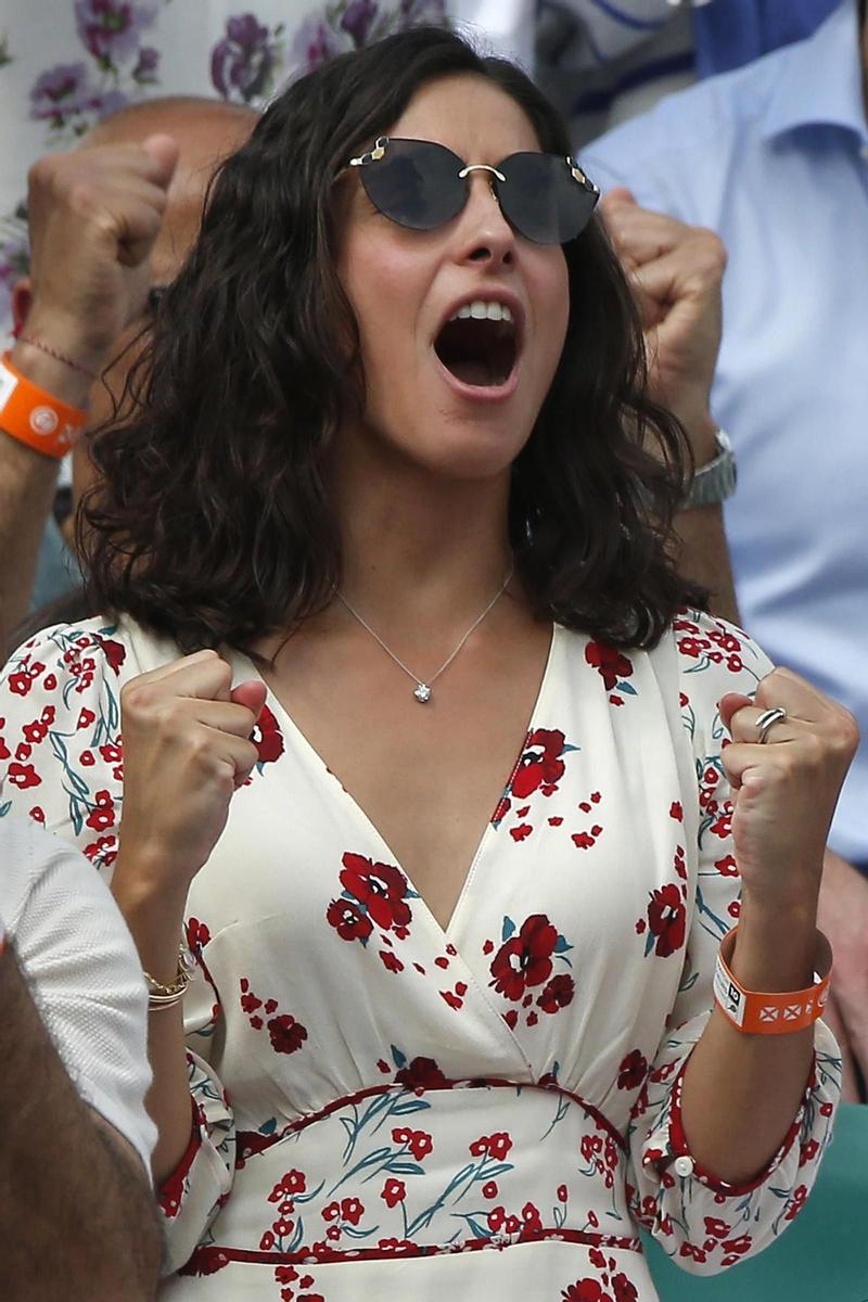 Xisca Perelló anima a Nadal en la final del torneo de Roland Garros