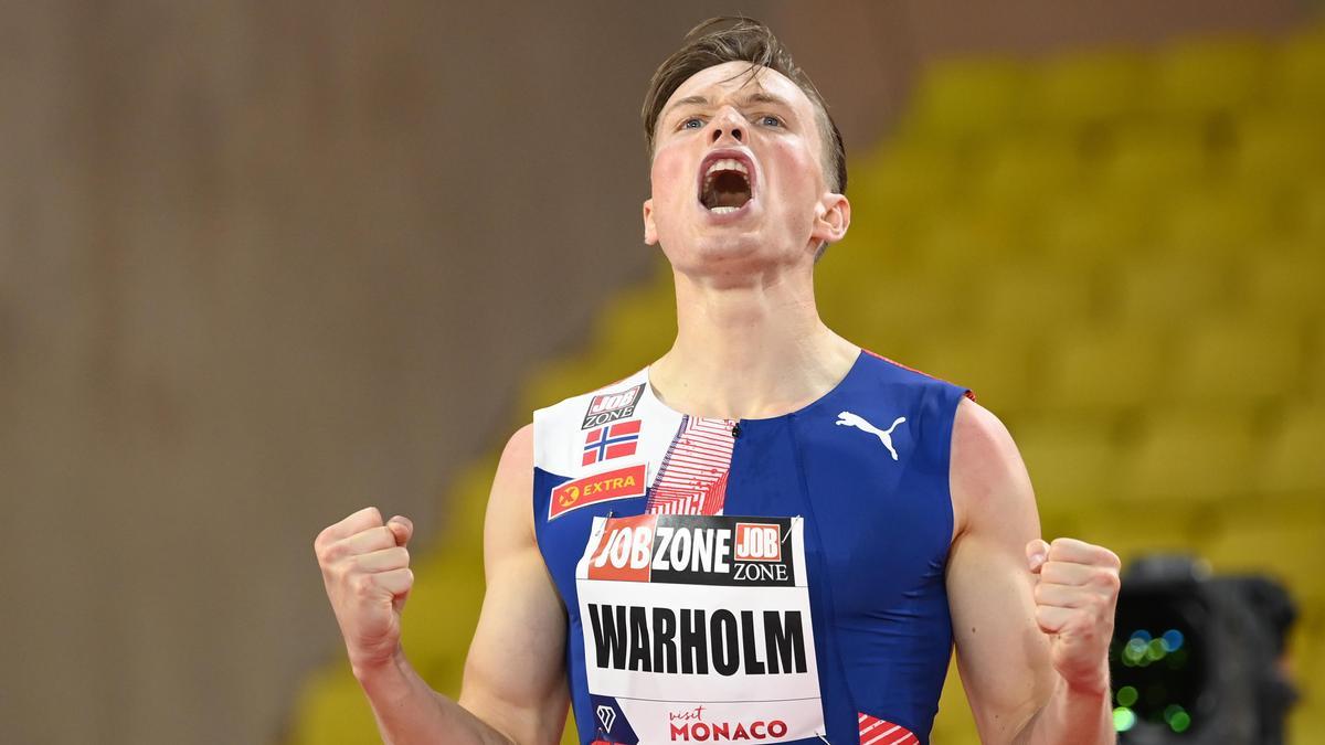 El atleta noruego Karsten Warholm