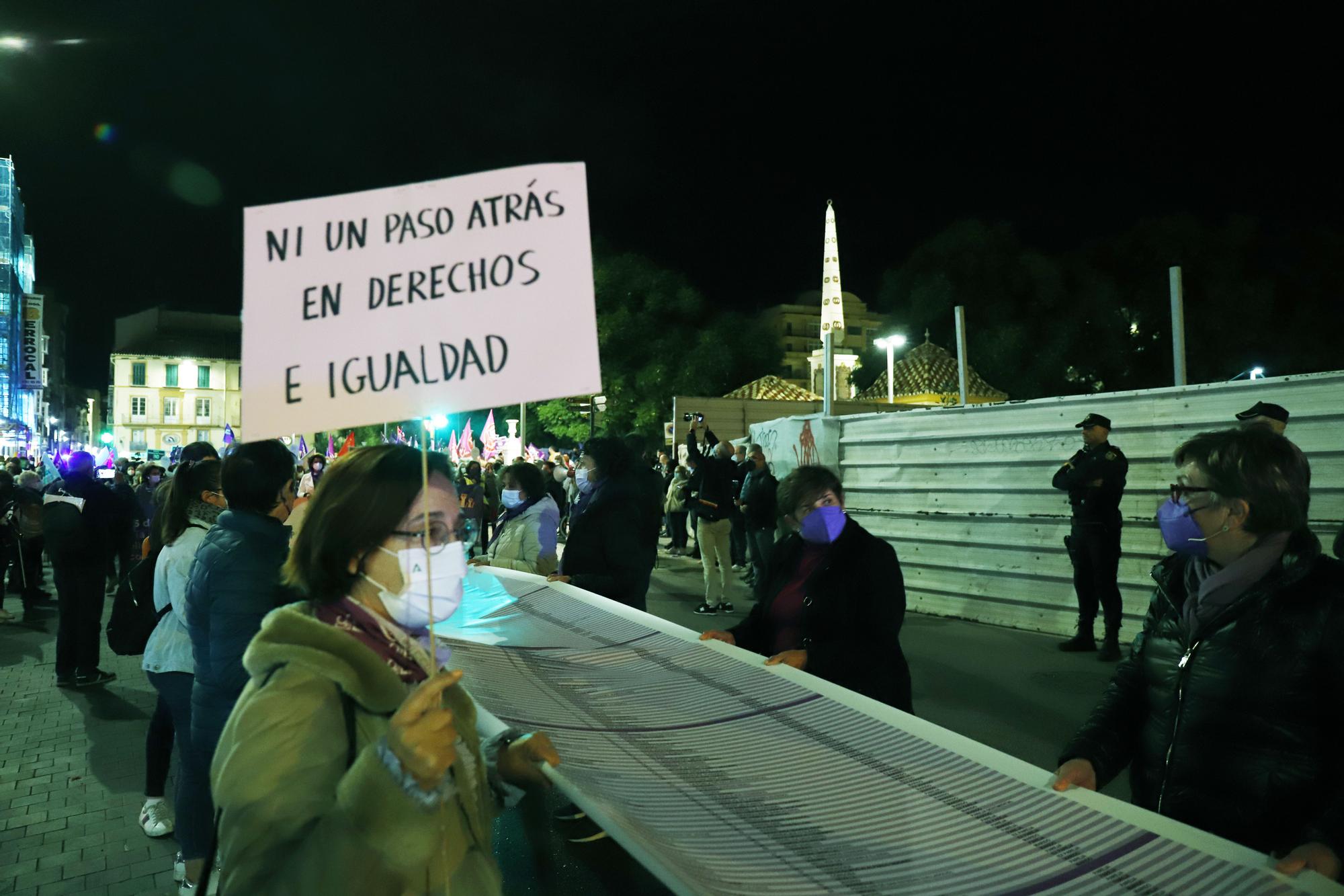 Manifestación del 25N contra la violencia machista en Málaga
