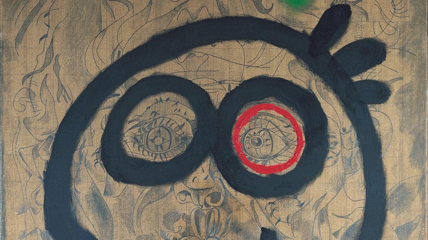 &#039;Autorretrato&#039; de trazo infantil. Joan Miró (1960).