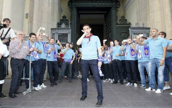 Imágenes de la celebración de la permanencia en el Pilar