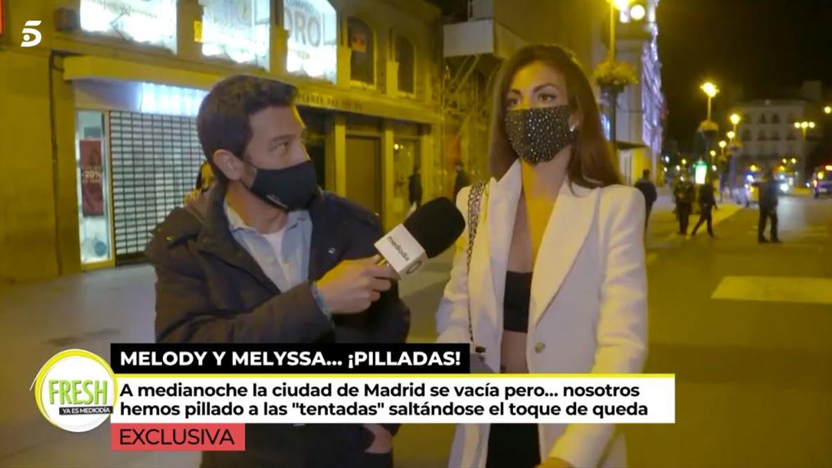 Pillan a Melodie Peñalver de 'La isla de las tentaciones' saltándose el toque de queda.