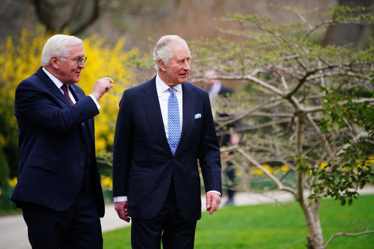 El rey Carlos III junto al presidente alemán Frank Walter Steinmeier