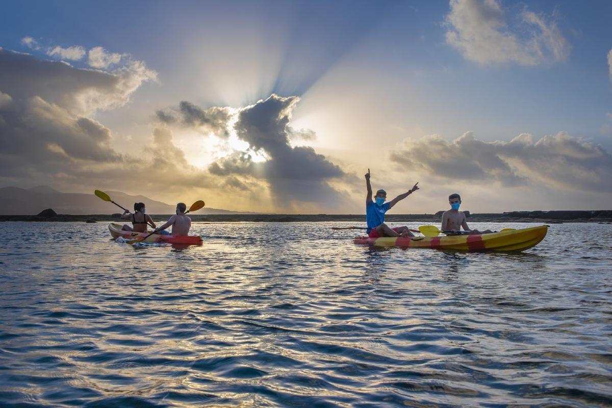 Kayak en la playa de Las Canteras